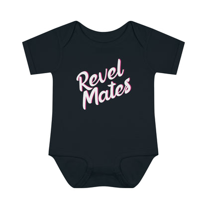 Unisex Infant Baby Rib Bodysuit | NB-24M | Black & White RevelMates Design