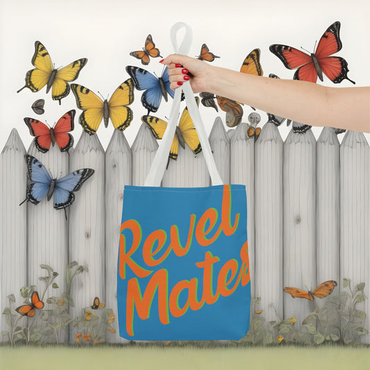 Tote Bag | All Over Print Bag | Blue & Orange RevelMates Design