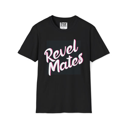 Unisex Softstyle T-Shirt | Black & White RevelMates Square Design | 4 colors