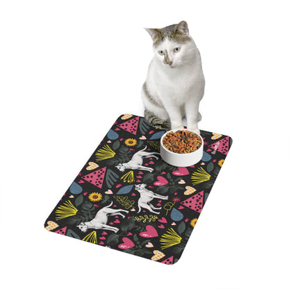 Pet Food Mat | for Dogs, Cats and all beloved Pets | Hearts & Tails Design