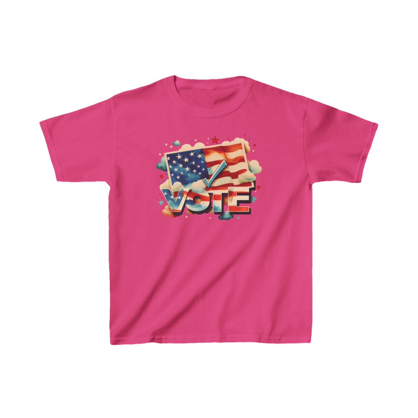 Unisex Kids Heavy Cotton™ T-Shirt | VOTE Watercolor Design | US Elections | 20 colors