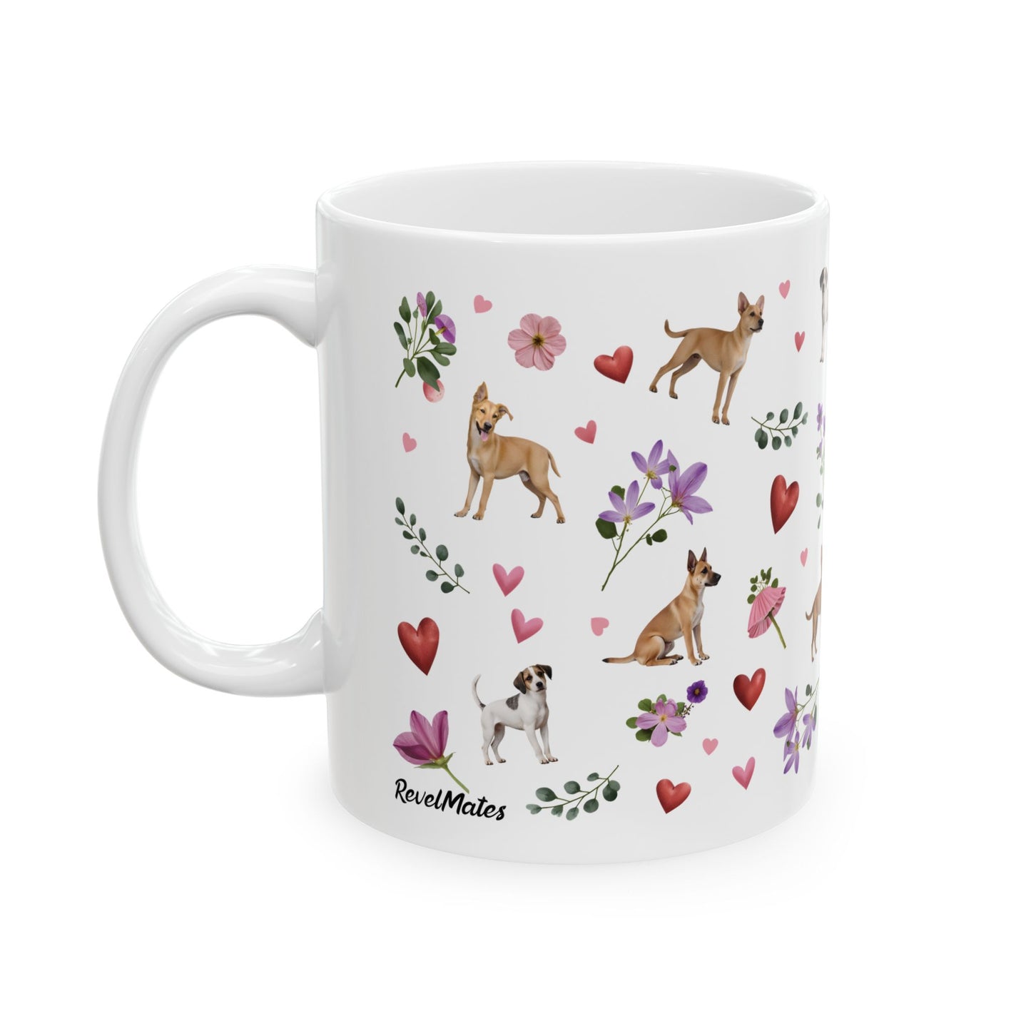 Ceramic Mug (11oz, 15oz) | Puppy Love Design | 2 sizes