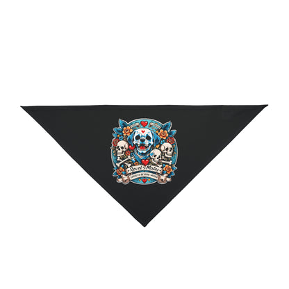 Pet Bandana | Dog Skull Tattoo Design | 2 colors