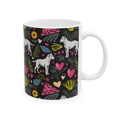 Ceramic Mug (11oz, 15oz) | Hearts & Tails Design | 2 sizes