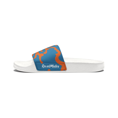 Men's Removable Strap Sandals | Camouflage Blue & Orange Design | 2 colors