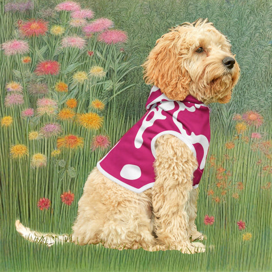 Pet Hoodie | for Dogs and Cats | Camouflage Fuchsia & White Design