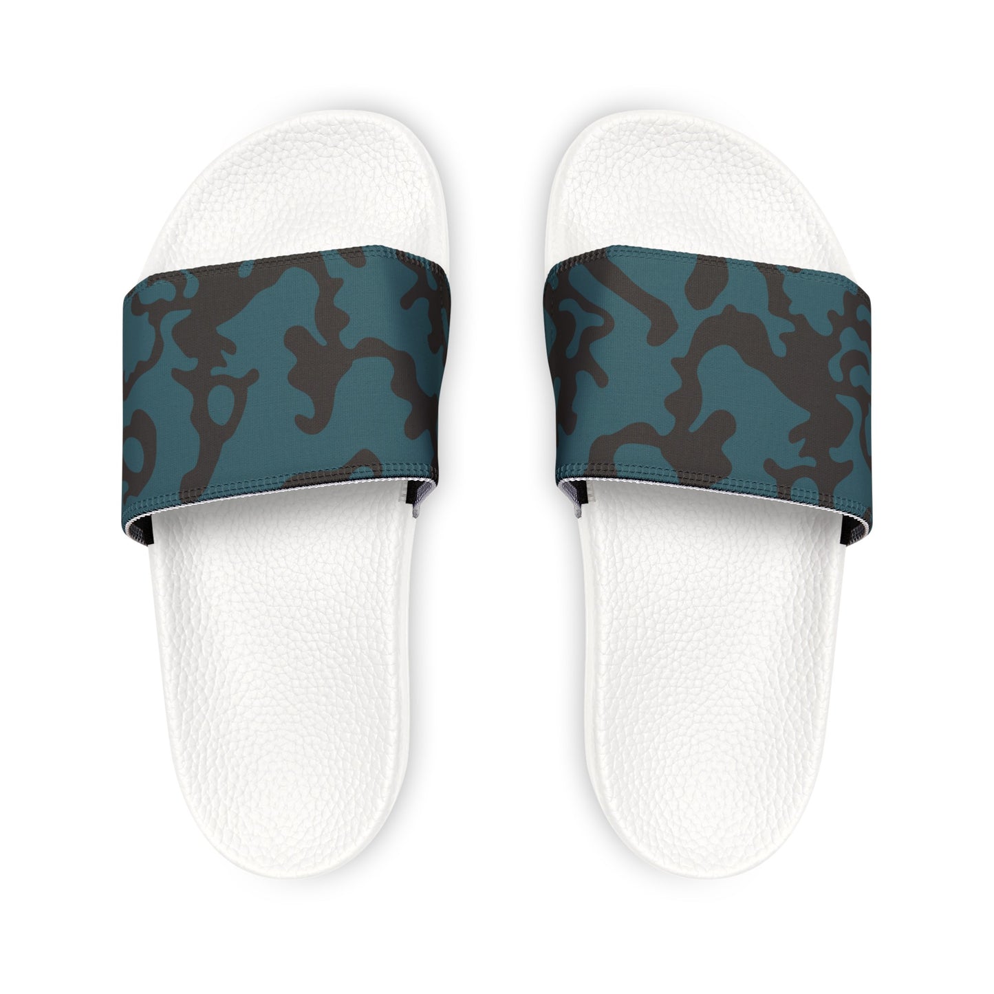 Women's Removable Strap Sandals | Camouflage Turquoise & Brown Design