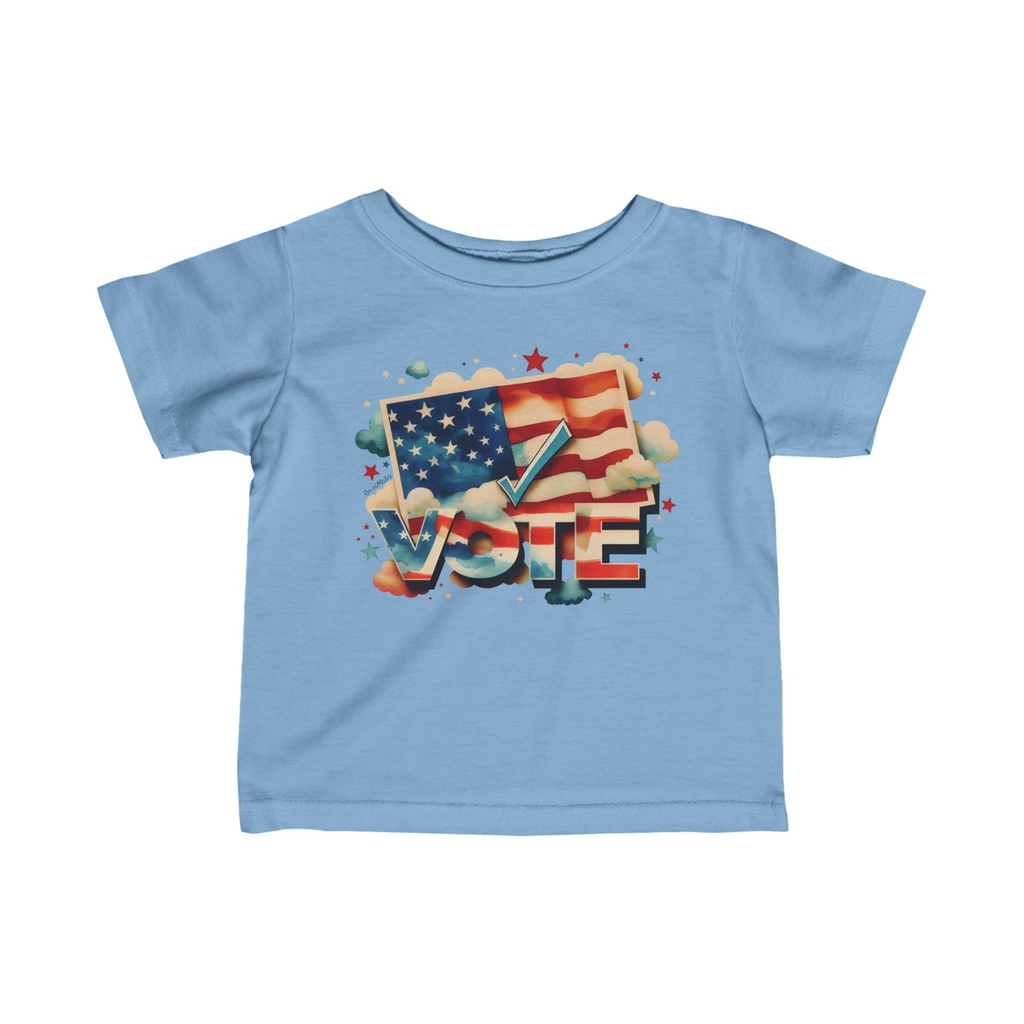 Unisex Infant Fine Jersey T-Shirt | 6M-24M | VOTE Watercolor Design | US Elections | 17 colors