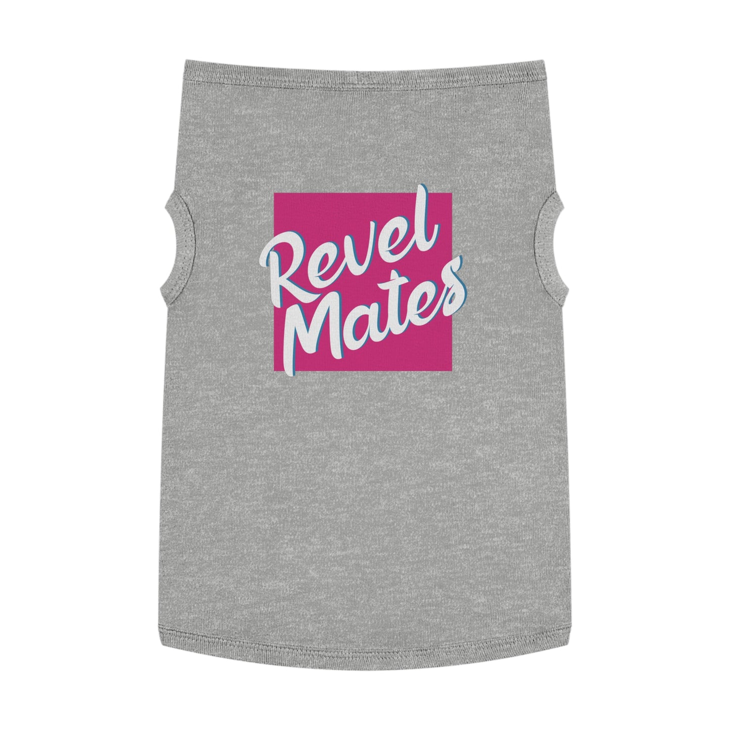 Pet T-Shirt | Fuchsia & White RevelMates Square Design | 4 colors