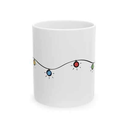 Ceramic Mug (11oz, 15oz) | Christmas Lights Design | 2 sizes