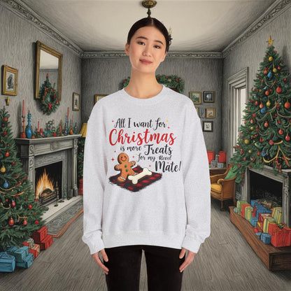 Unisex Heavy Blend Crewneck Sweatshirt | Heather and Antique Colors | Ginger Cookie Mates Design | 9 colors