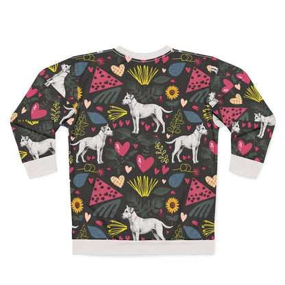 Unisex Cut & Sew Sweatshirt | All Over Print | Hearts & Tails Design