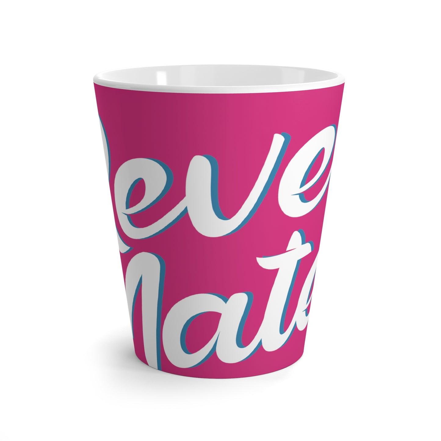 Latte Mug 12oz (350 ml) | Fuchsia & White RevelMates Design