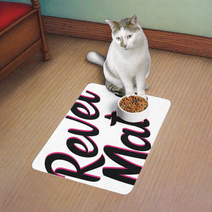 Pet Food Mat | for Dogs, Cats and all beloved Pets | White & Black RevelMates Design