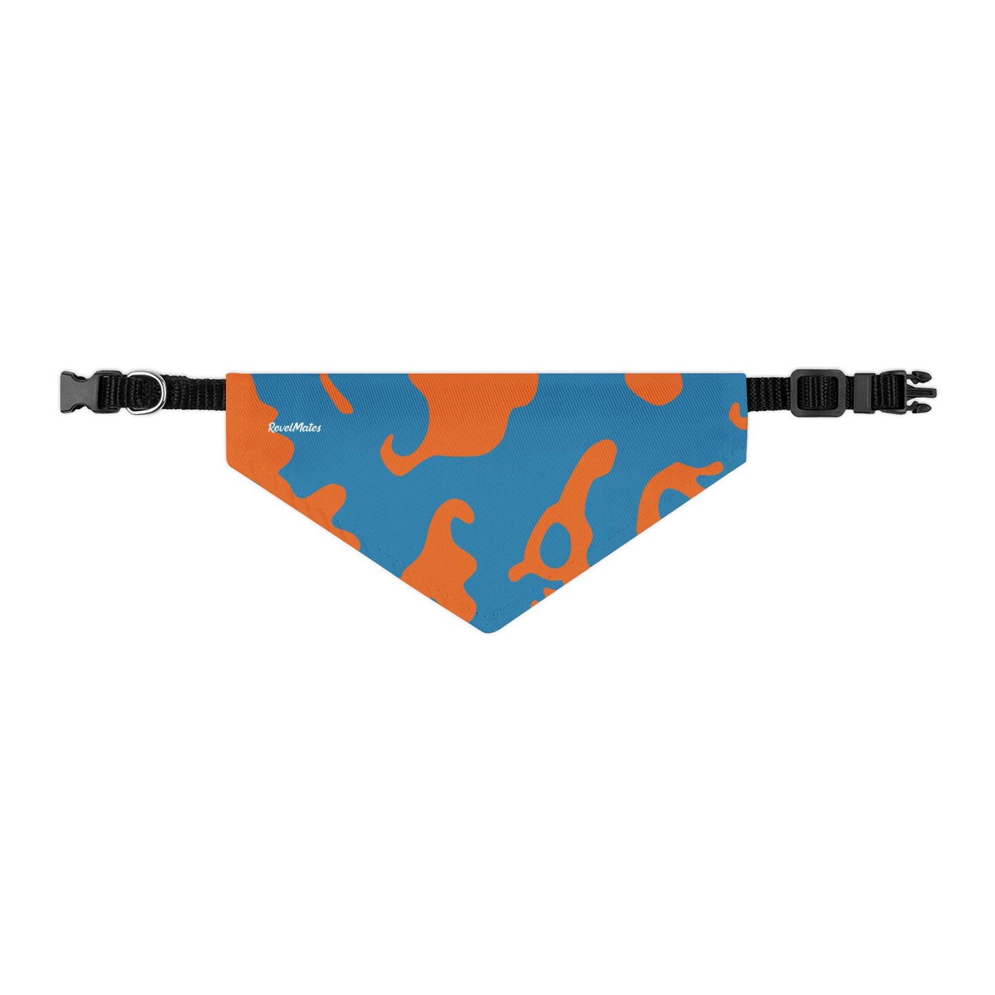 Pet Bandana Collar | Camouflage Blue & Orange Design