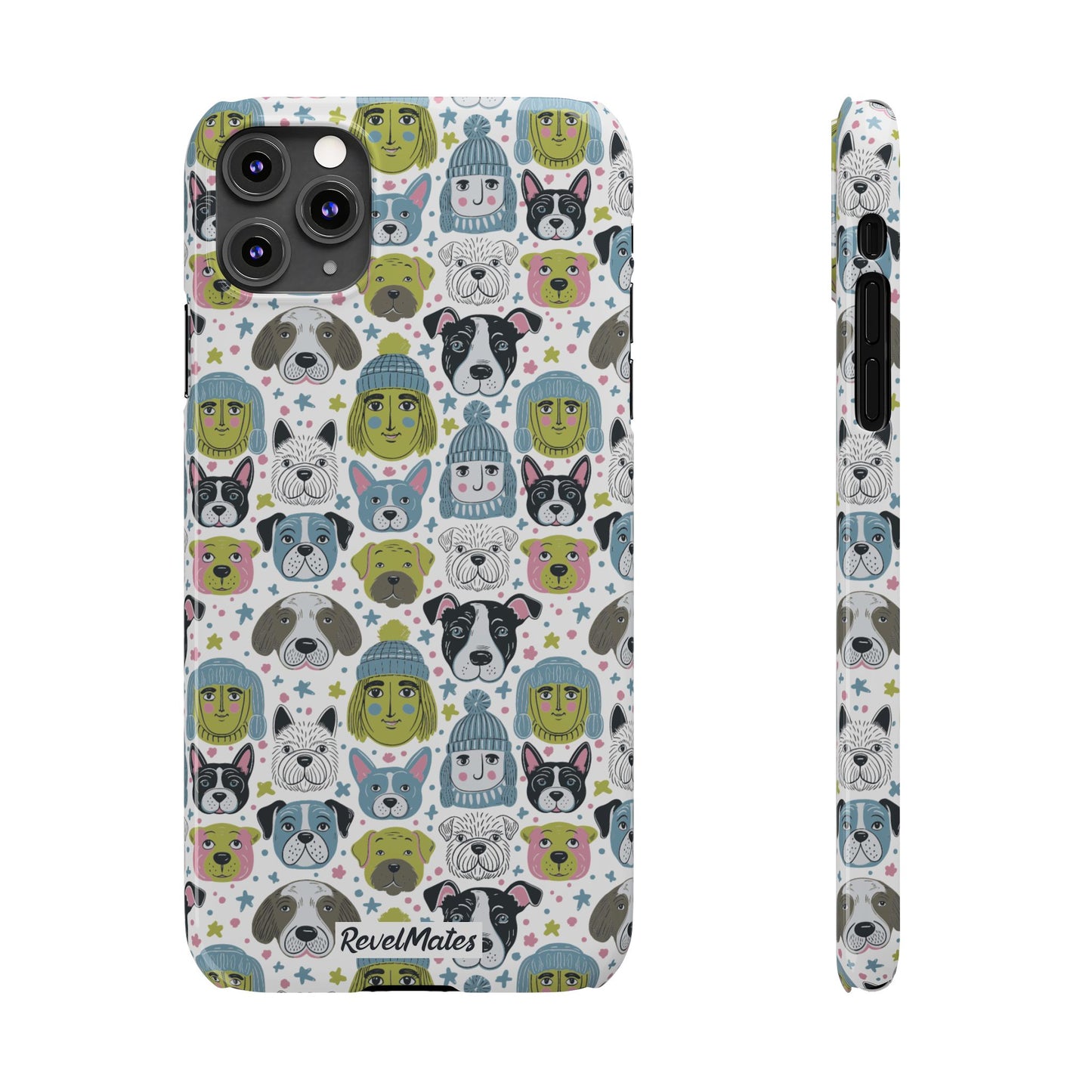 iPhone Slim Phone Case | Winter Doggies Design