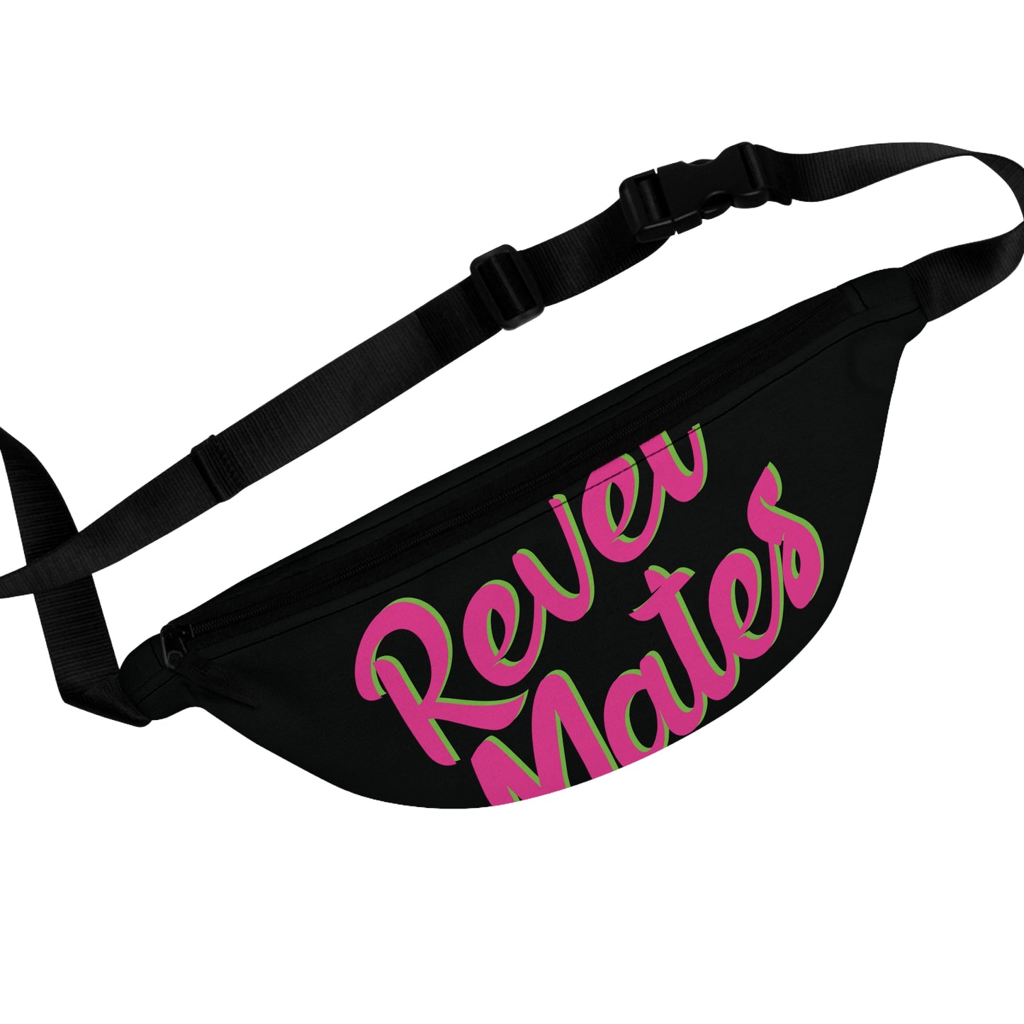 Unisex Fanny Pack | Waist Pack | Hip Pack | Hip Bag | Hips Bag | Waist Bag | Black & Fuchsia RevelMates Design