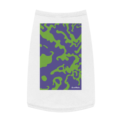 Pet T-Shirt | Camouflage Lavender & Lime Design