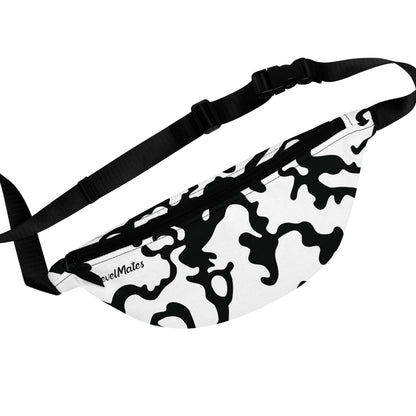 Unisex Fanny Pack | Waist Pack | Hip Pack | Hip Bag | Hips Bag | Waist Bag | Camouflage Black & White Design