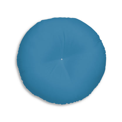 Round Tufted Floor Pillow | for Pets and Companions | Blue & Orange RevelMates Design