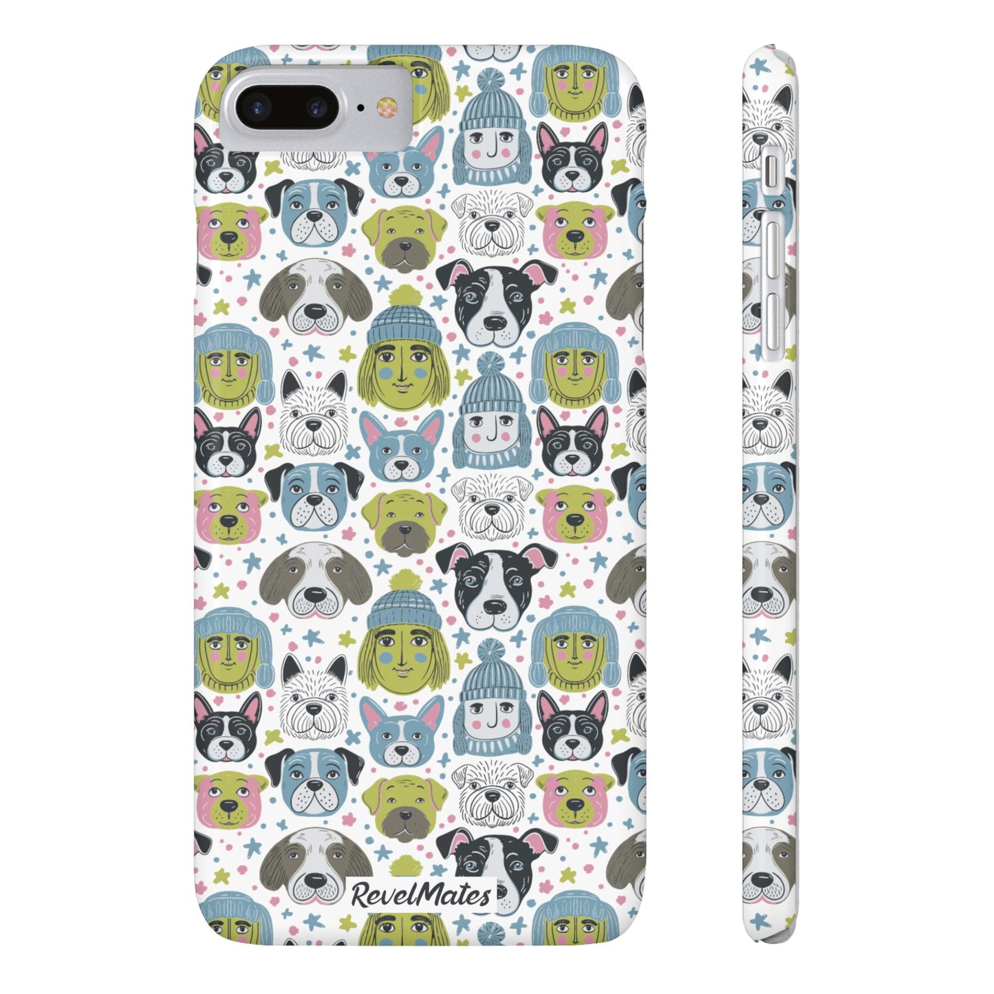 iPhone Slim Phone Case | Winter Doggies Design