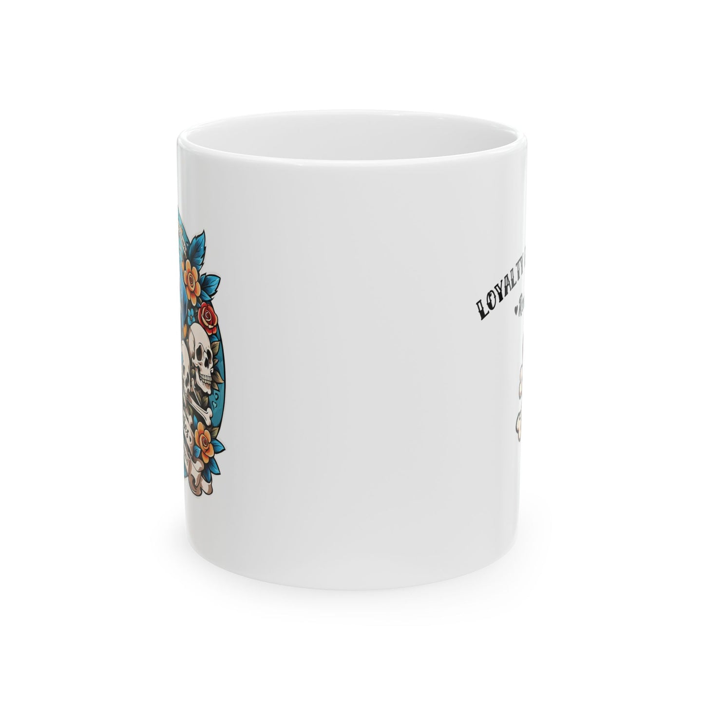 Ceramic Mug (11oz, 15oz) | Dog Skull Tattoo Design | 2 colors | 2 sizes