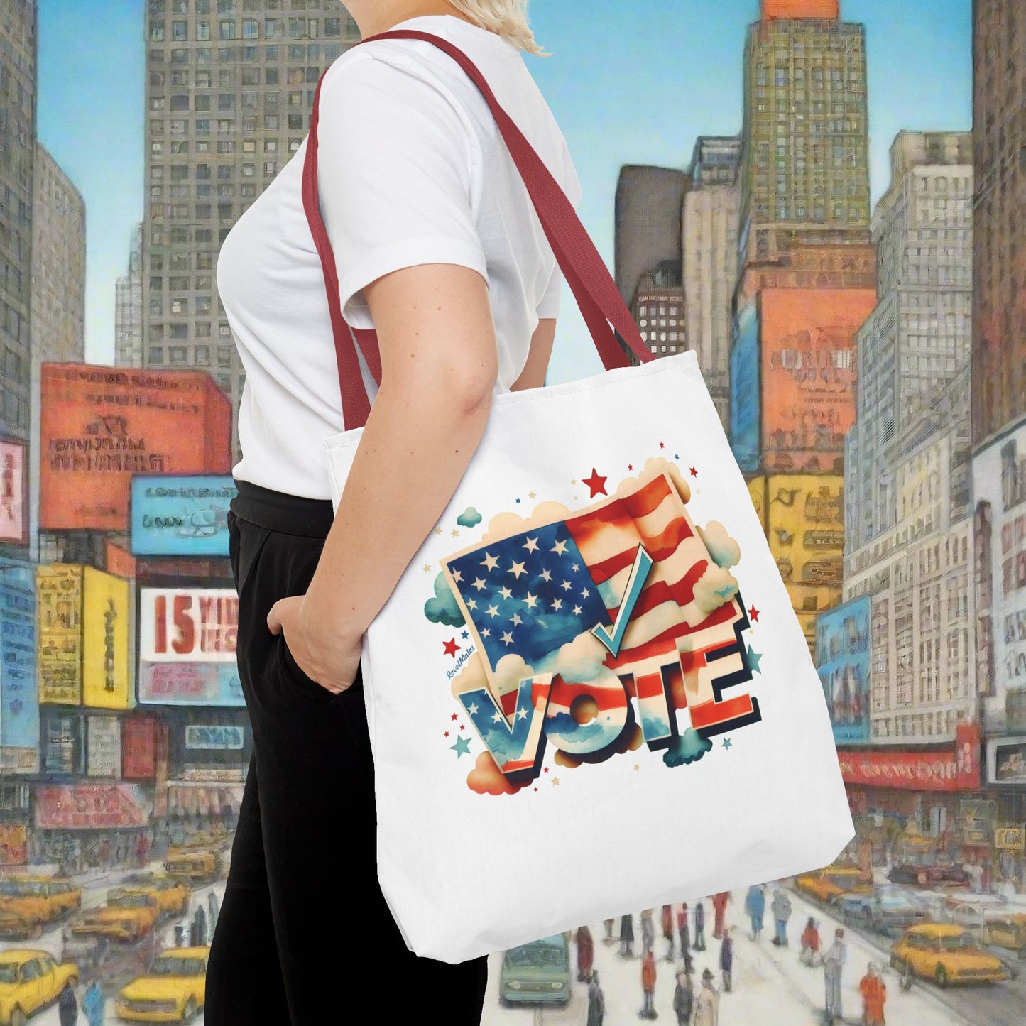 Tote Bag | All Over Print Bag | VOTE Watercolor Design | US Elections | 2 colors