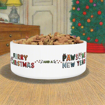 Pet Bowl 16oz (473ml) | Furry Christmas Design | 8 colors