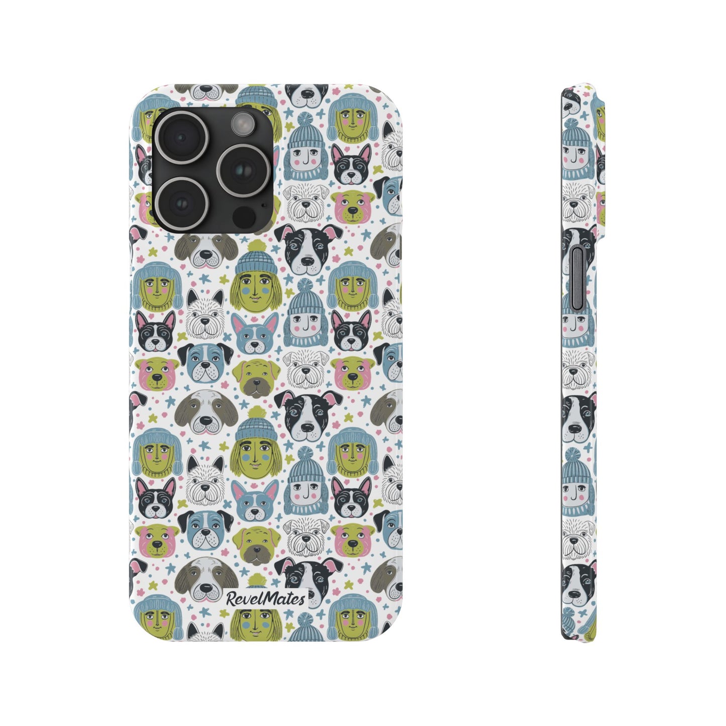 iPhone Slim Phone Case | Winter Doggies Design