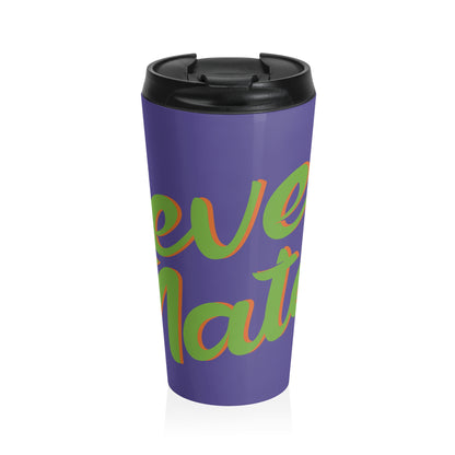 Stainless Steel Travel Mug With Cup 15oz (440ml)| Lavender & Lime RevelMates Design