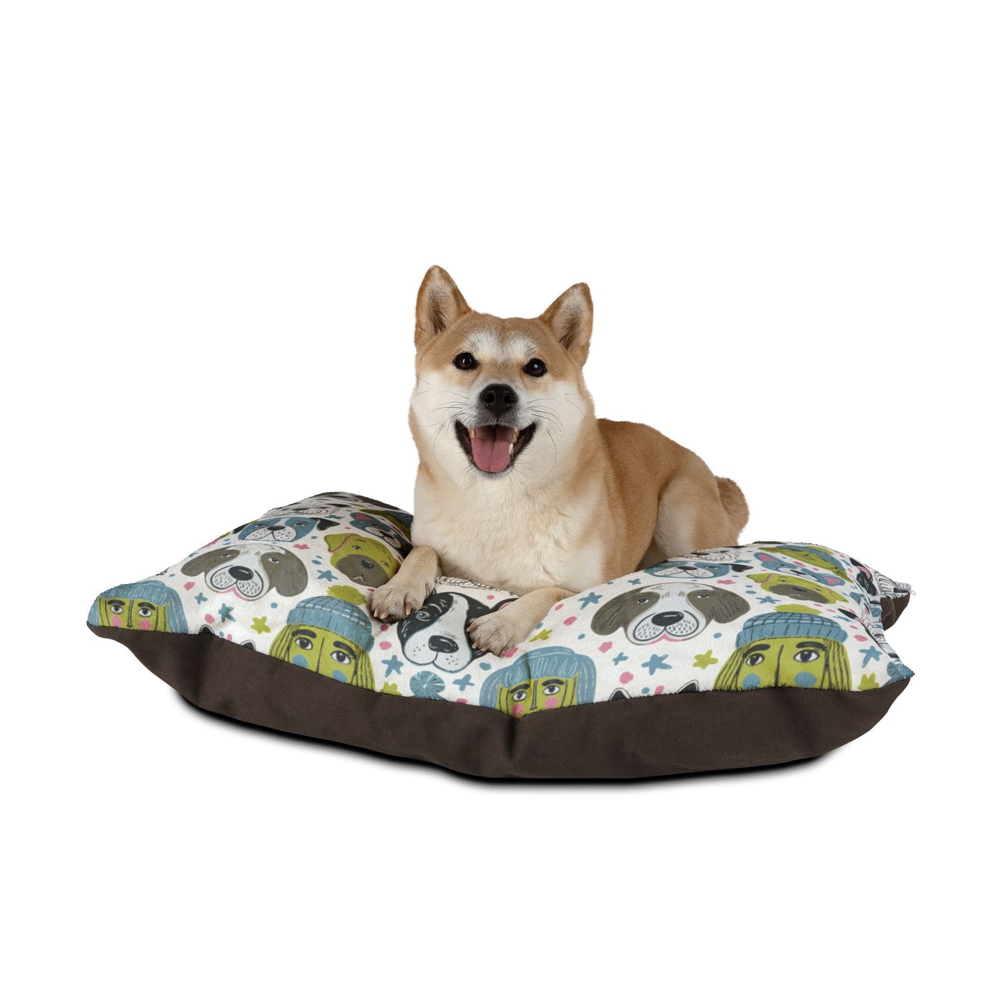 Pet Bed | for Dogs, Cats and all beloved Pets | Winter Doggies Design