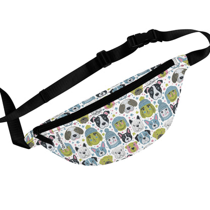 Unisex Fanny Pack | Waist Pack | Hip Pack | Hip Bag | Hips Bag | Waist Bag | Winter Doggies Design