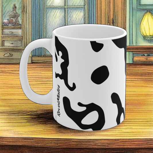 Ceramic Mug 11oz (330 ml) | Camouflage Black & White Design