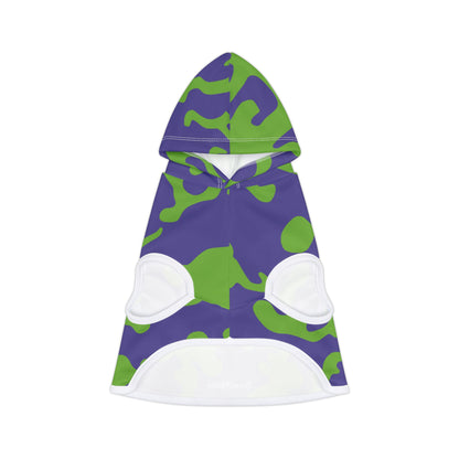 Pet Hoodie | for Dogs and Cats | Camouflage Lavender & Lime Design