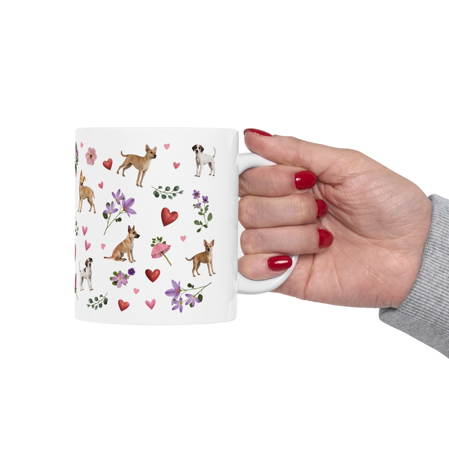 Ceramic Mug (11oz, 15oz) | Puppy Love Design | 2 sizes