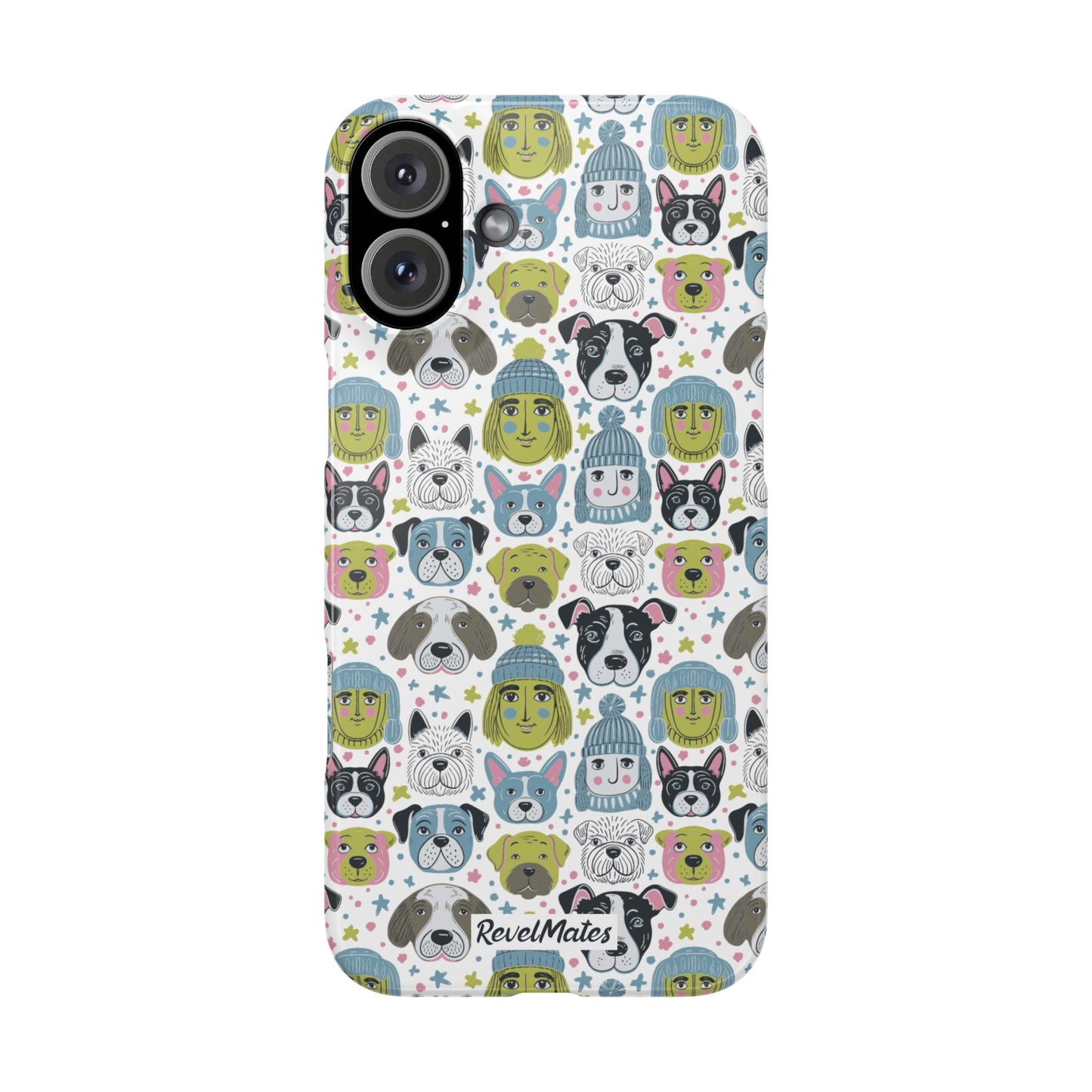 iPhone Slim Phone Case | Winter Doggies Design