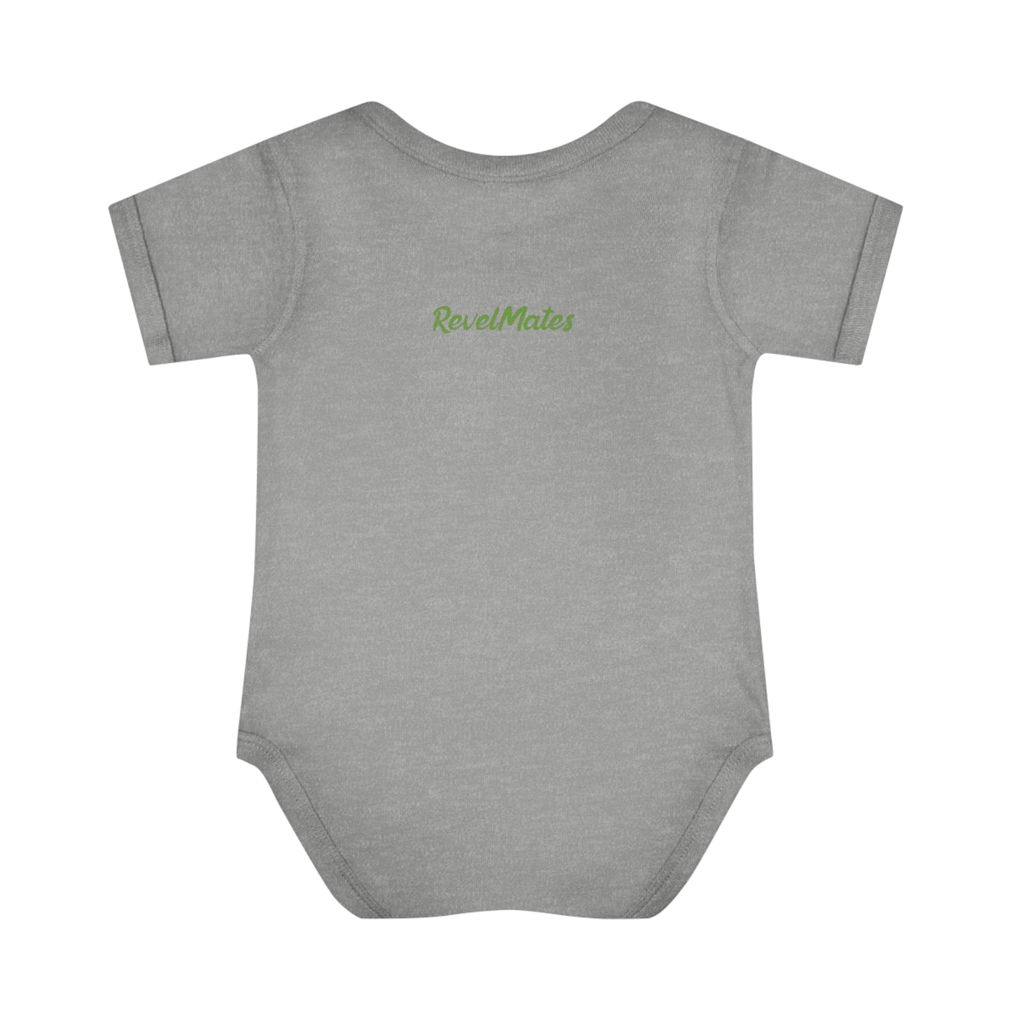 Unisex Infant Baby Rib Bodysuit | NB-24M | Lavender & Lime RevelMates Square Design | 4 colors