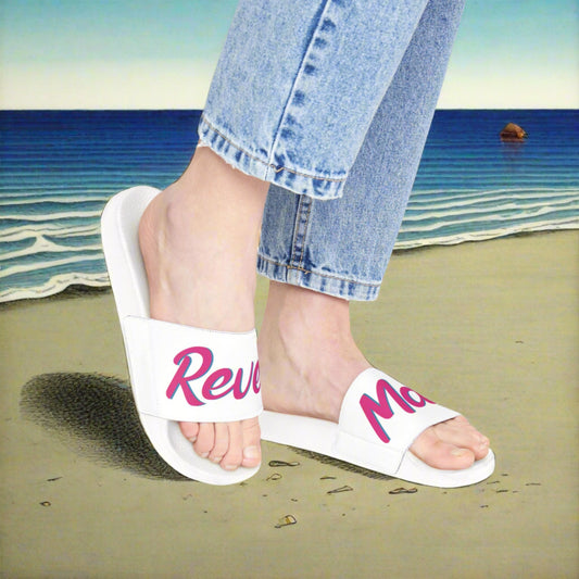 Women's Removable Strap Sandals | White & Fuchsia RevelMates Design