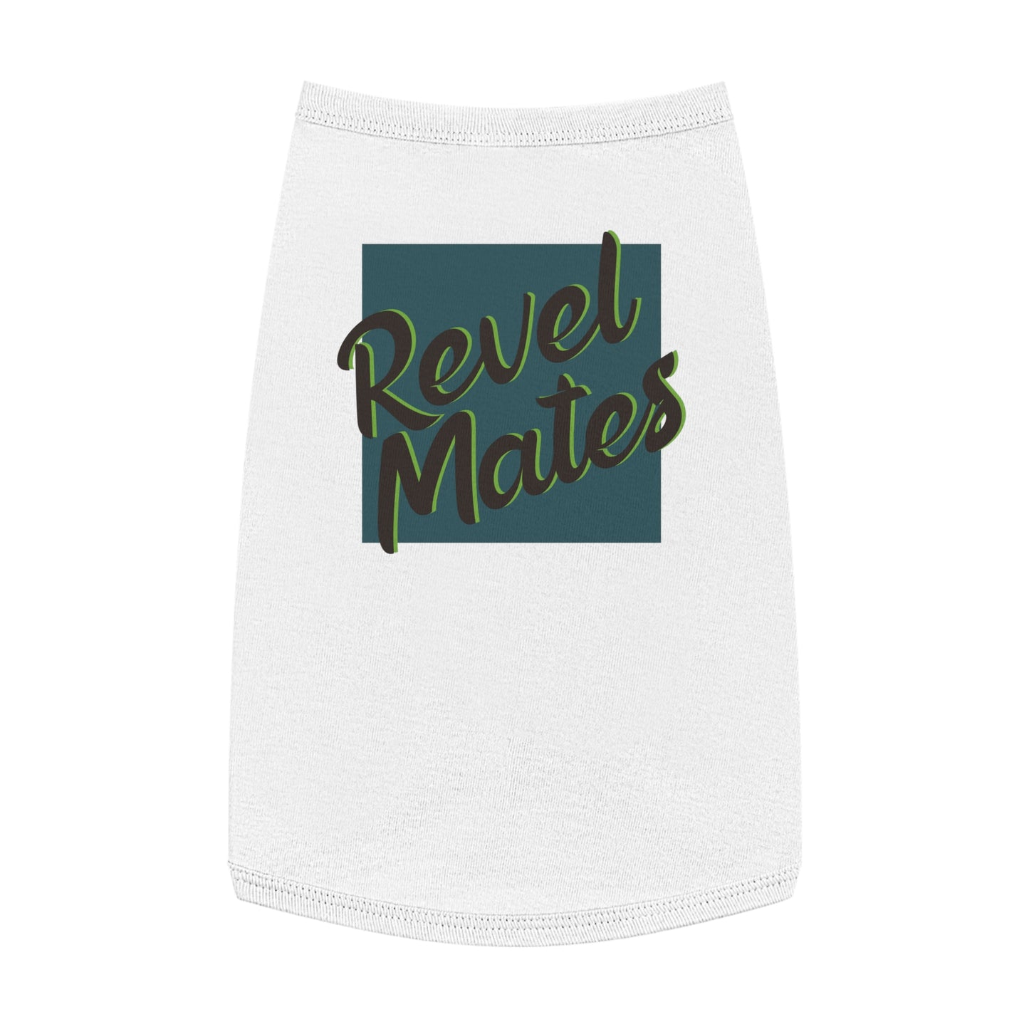 Pet T-Shirt | Turquoise & Brown RevelMates Square Design | 4 colors