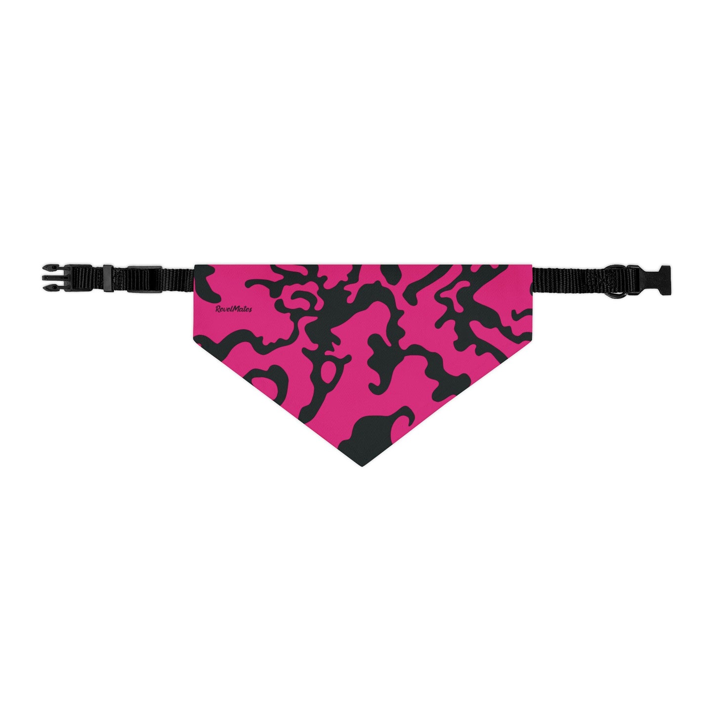 Pet Bandana Collar | Camouflage Fuchsia & Black Design