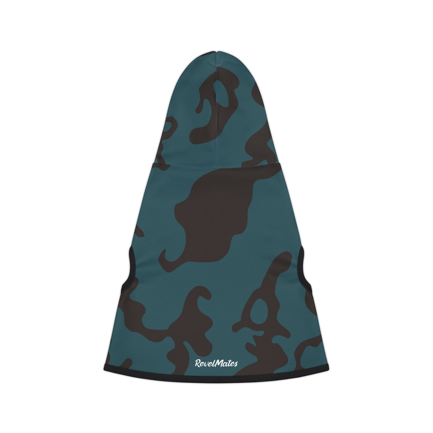 Pet Hoodie | for Dogs and Cats | Camouflage Turquoise & Brown Design