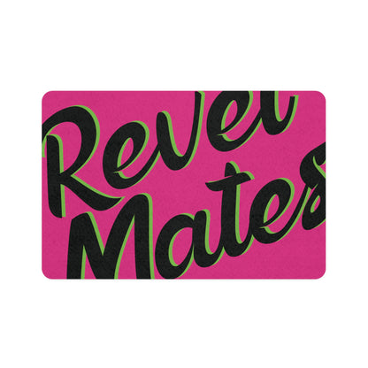 Pet Food Mat | for Dogs, Cats and all beloved Pets | Fuchsia & Black RevelMates Design