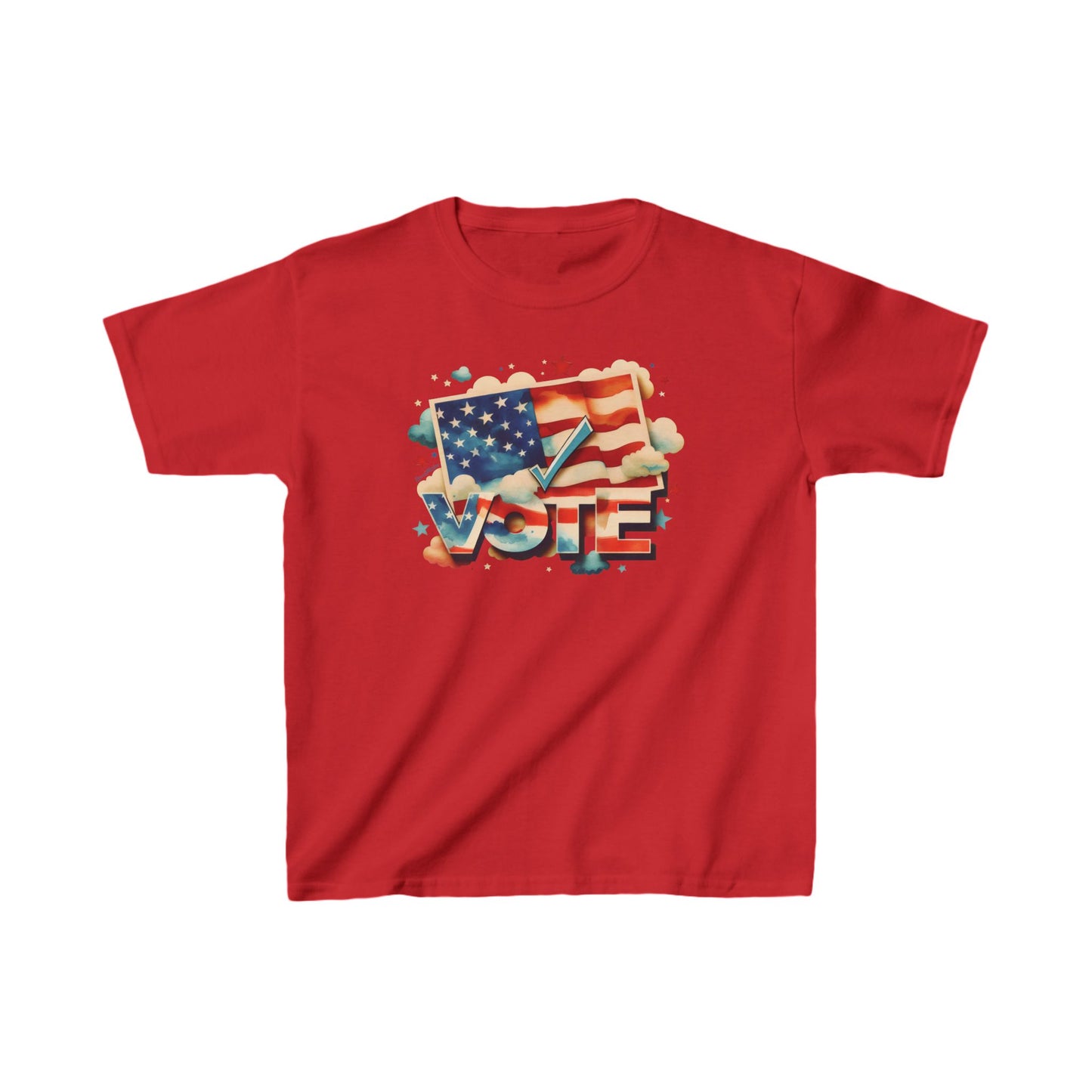 Unisex Kids Heavy Cotton™ T-Shirt | VOTE Watercolor Design | US Elections | 20 colors