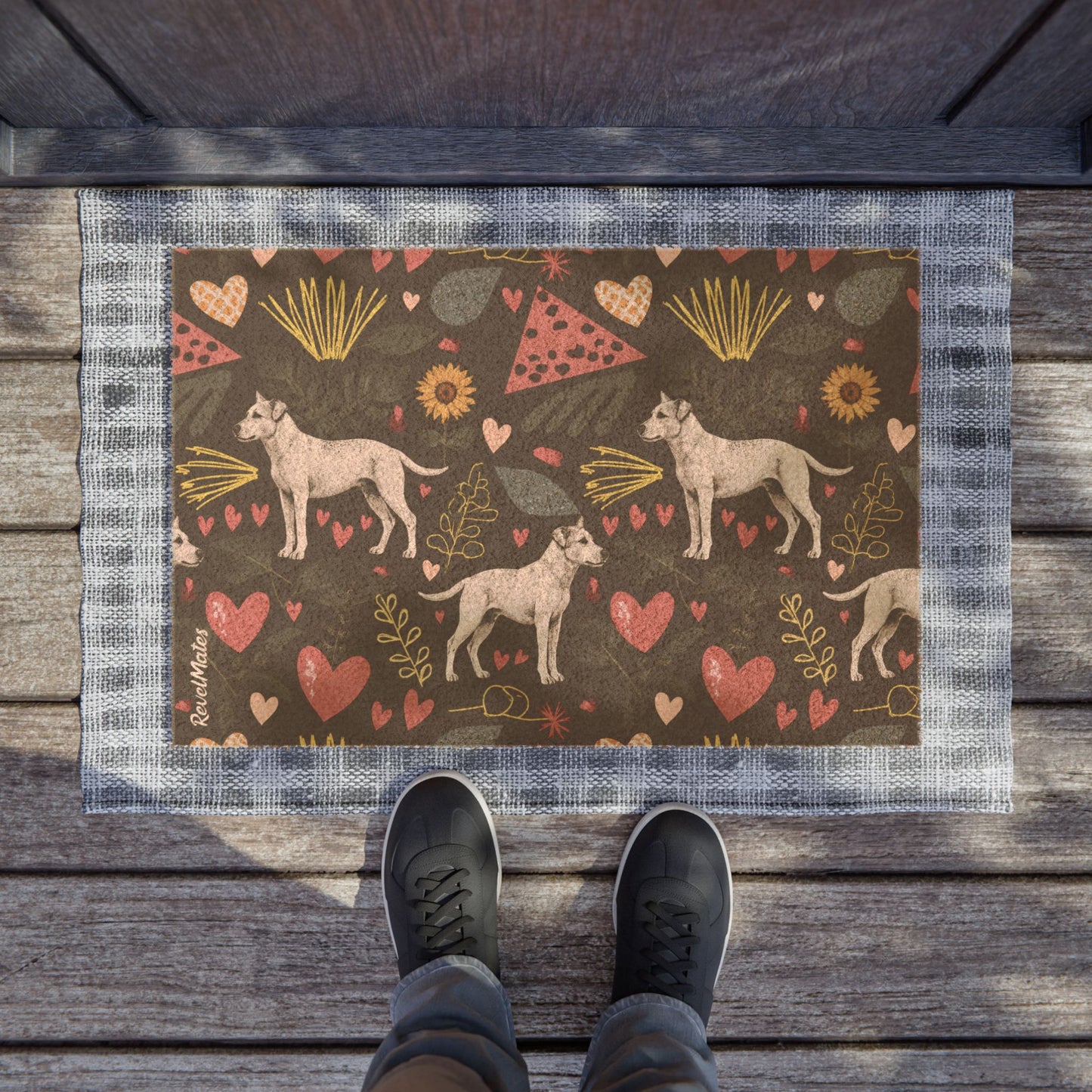 Coconut Fiber Doormat | Hearts & Tails Design