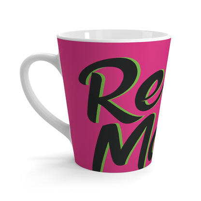 Latte Mug 12oz (350 ml) | Fuchsia & Black RevelMates Design