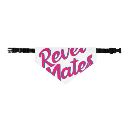 Pet Bandana Collar | White & Fuchsia RevelMates Design