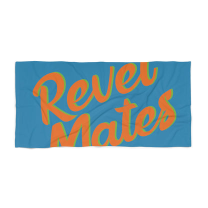 Pet Bath Towel | Blue & Orange RevelMates Design