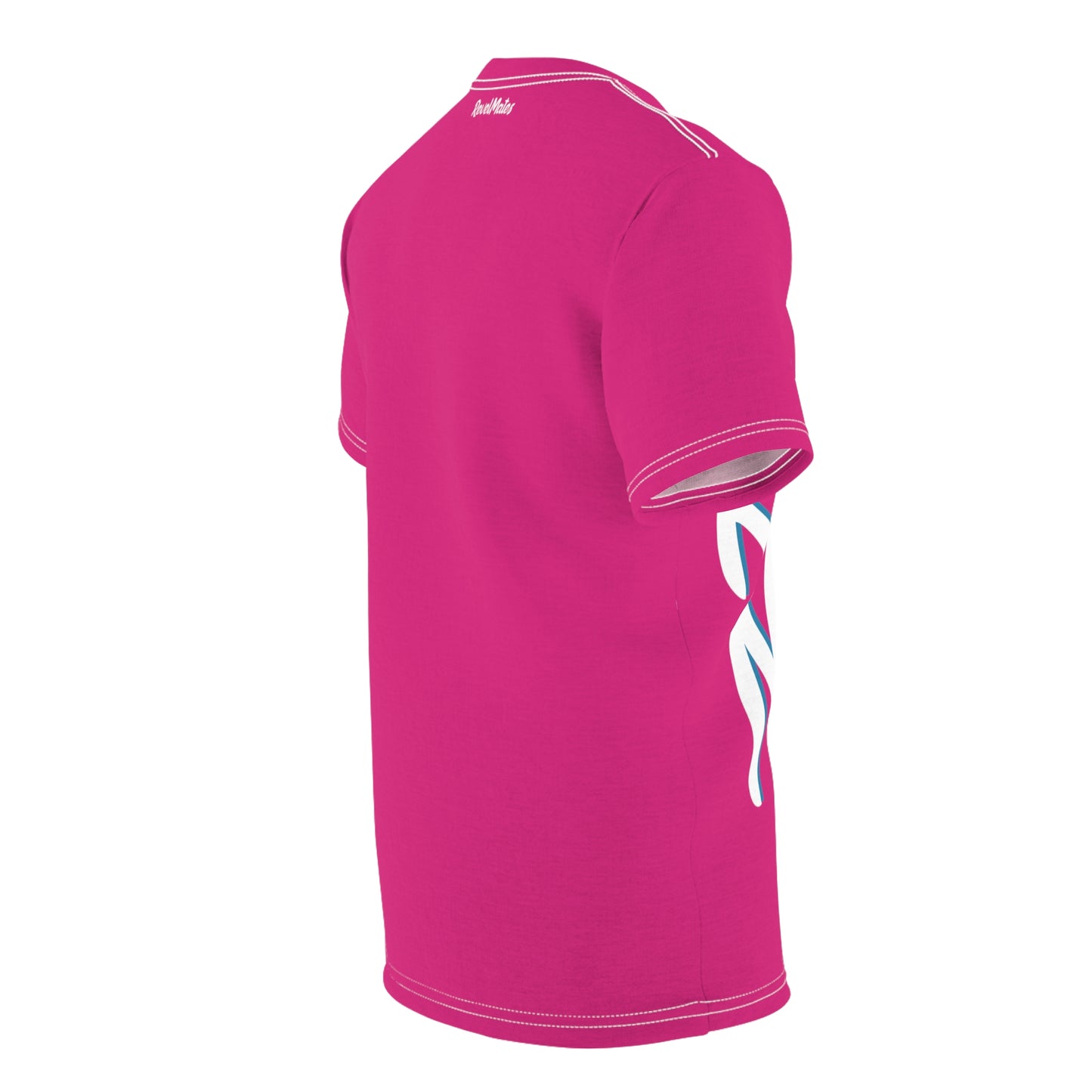 Unisex T-Shirt | All Over Print Tee | Fuchsia & White RevelMates Design