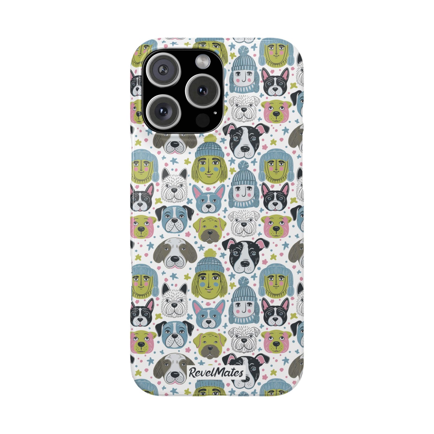 iPhone Slim Phone Case | Winter Doggies Design