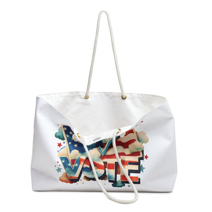 Weekender Beach Bag | All Over Print Bag | VOTE Watercolor Design | US Elections | 2 colors